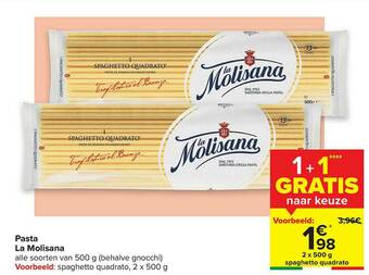 Carrefour Pasta La Molisana aanbieding