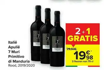 Carrefour 7 Muri Primitivo Di Manduria aanbieding
