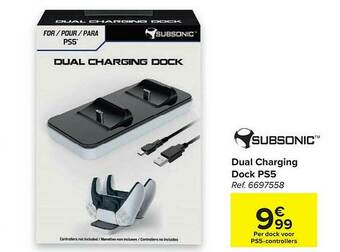 Carrefour Dual Charging Dock Ps5 aanbieding