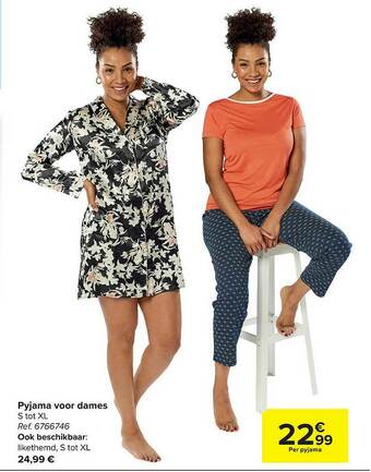 Carrefour Pyjama Voor Dames aanbieding