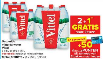 Carrefour Natuurlijk Mineraalwater Vittel aanbieding