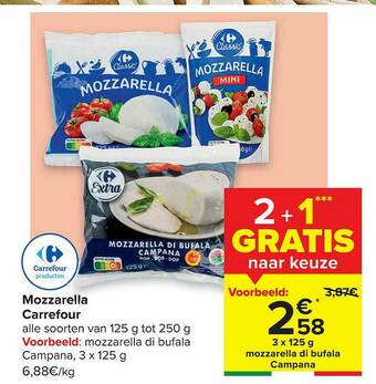 Carrefour Mozzarella aanbieding