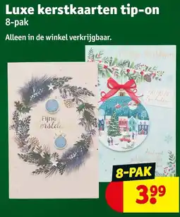 Kruidvat Luxe kerstkaarten tip-on aanbieding