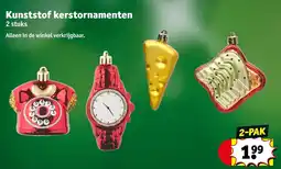 Kruidvat Kunststof kerstornamenten aanbieding
