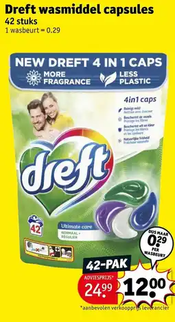 Kruidvat Dreft wasmiddel capsules aanbieding