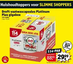 Kruidvat Dreft vaatwascapsules Platinum Plus aanbieding