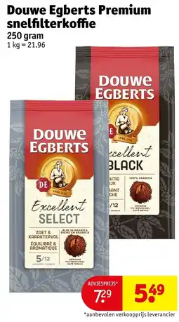 Kruidvat Douwe egberts premium snelfilterkoffie aanbieding