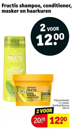 Kruidvat Fructis shampoo, conditioner, masker en haarkuren aanbieding