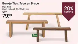 Leen Bakker Bankje Ties aanbieding