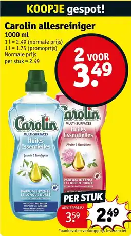 Kruidvat Carolin allesreiniger aanbieding