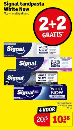 Kruidvat Signal tandpasta White Now aanbieding
