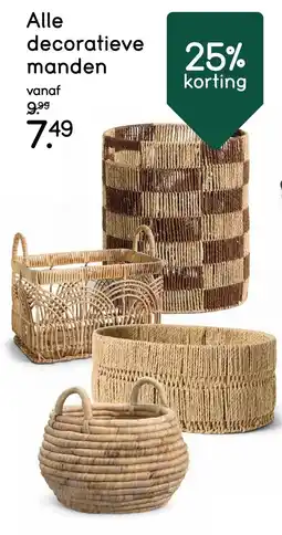 Leen Bakker decoratieve manden aanbieding