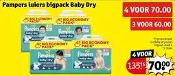 Kruidvat Pampers luiers bigpack Baby Dry aanbieding