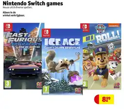 Kruidvat Nintendo Switch games aanbieding