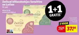 Kruidvat Zwitsal billendoekjes Sensitive en Lotion aanbieding