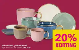 Xenos Servies met gouden rand aanbieding