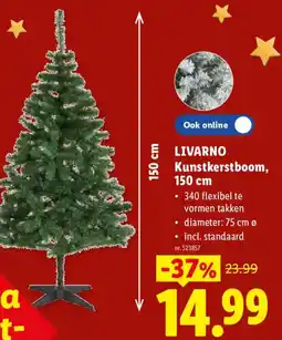 Lidl Livarno kunstkerstboom aanbieding