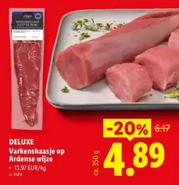 Lidl Deluxe varkenshaasje op ardense wijze aanbieding