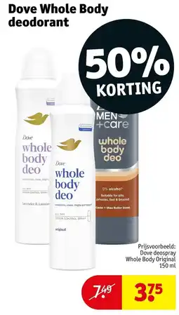 Kruidvat Dove whole body deodorant aanbieding
