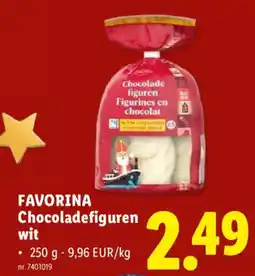 Lidl favorina chocoladefiguren wit aanbieding