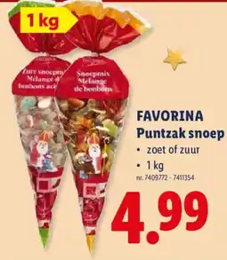 Lidl Favorina puntzak snoep aanbieding
