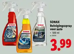 Lidl Sonax reinigingsspray voor auto aanbieding