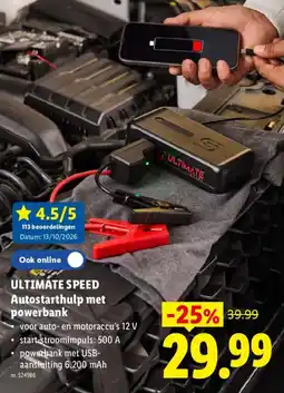 Lidl Ultimate speed autostarthulp met powerbank aanbieding