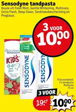 Kruidvat Sensodyne tandpasta aanbieding
