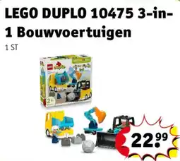 Kruidvat lego duplo 10475 3-in-1 bouwvoertuigen aanbieding