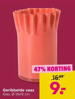 Xenos Geribbelde vaas aanbieding