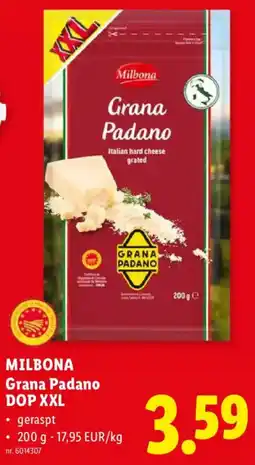Lidl Milbona Grana Padano aanbieding