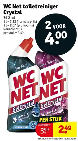 Kruidvat WC Net toiletreiniger Crystal aanbieding