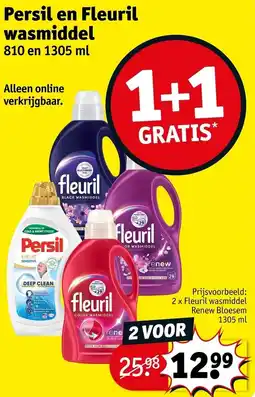 Kruidvat Persil en Fleuril wasmiddel aanbieding