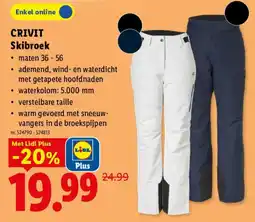 Lidl Crivit skibroek aanbieding