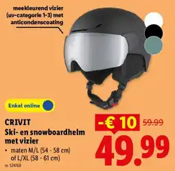 Lidl Crivit ski- en snowboardhelm met vizier aanbieding