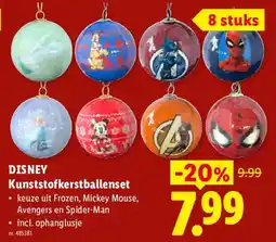 Lidl Disney kunststofkerstballenset aanbieding
