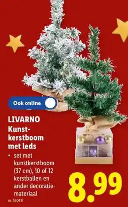 Lidl Livarno kunstkerstboom met leds aanbieding