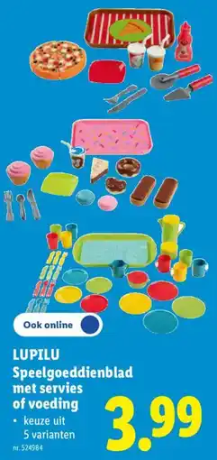 Lidl Speelgoed dienblad met servies of voeding aanbieding