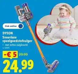 Lidl Dyson snoerloze speelgoedstofzuiger aanbieding