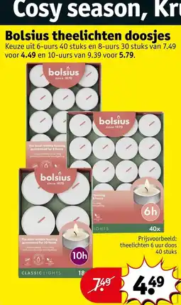Kruidvat Bolsius theelichten doosjes aanbieding