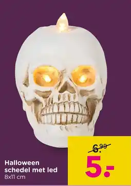 Xenos Halloween schedel met led aanbieding