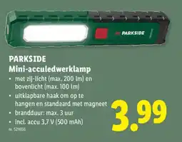 Lidl Mini-accu-ledwerklamp aanbieding