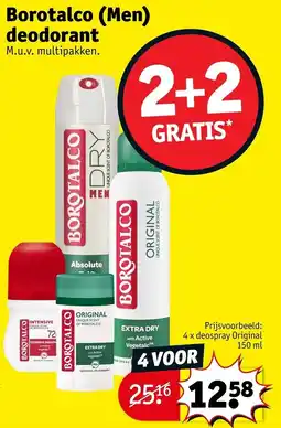 Kruidvat Borotalco (Men) deodorant aanbieding