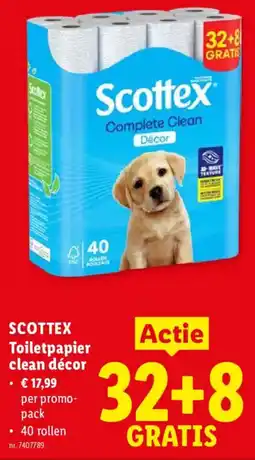 Lidl Scottex toilet papier clean décor aanbieding