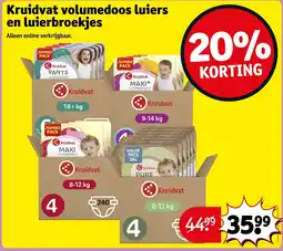 Kruidvat Kruidvat volumedoes luiers en luierbroekjes aanbieding