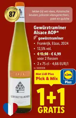 Lidl Gewürztraminer Alsace AOP aanbieding