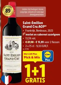 Lidl Saint-émilion grand cru aanbieding