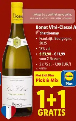 Lidl Bonot Viré-Clessé chardonnay aanbieding