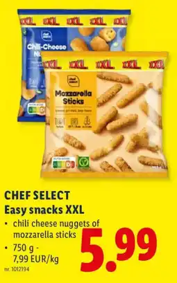 Lidl chef select easy snacks xxl aanbieding