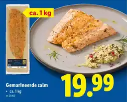 Lidl Gemarineerde zalm aanbieding